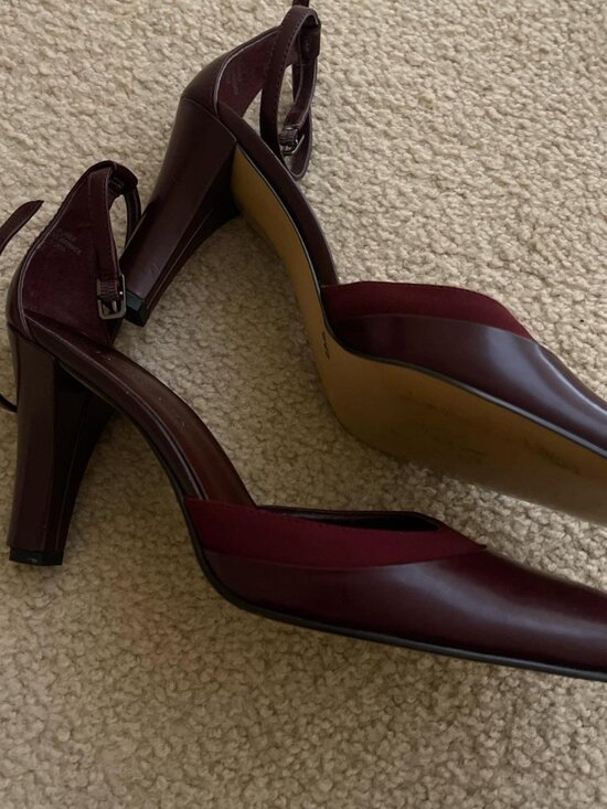 None Shoes - Wine red patent leather fine high heels